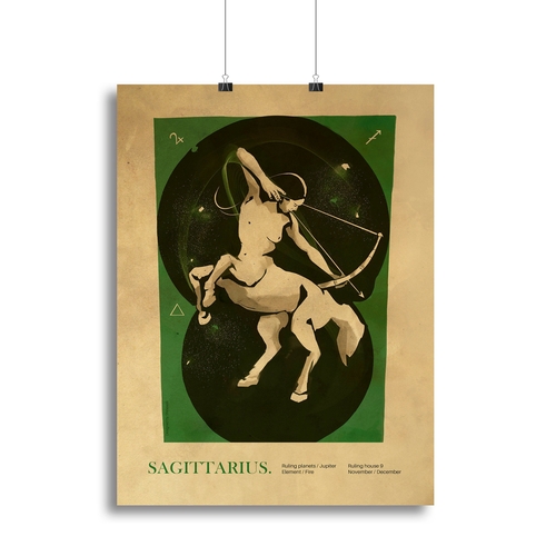 Sagittarius Celestial Light Art Canvas Print or Poster