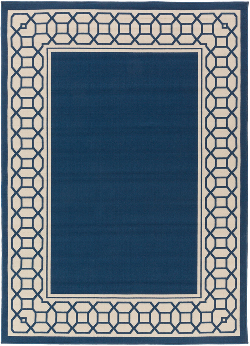 Surya MRN3033-1616 18 in. Marina Area Rug, Navy & Khaki