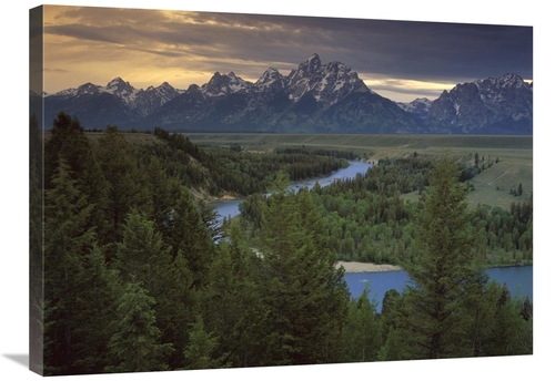 Global Gallery GCS-396803-2432-142 24 x 32 in. Teton Range at Snake Ri