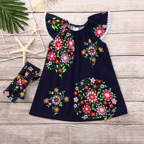 Cute Girl Baby Birthday Dress Summer Toddler Baby