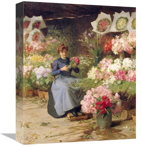 Global Gallery GCS-266389-16-142 16 in. Flower Seller Behind the Madel