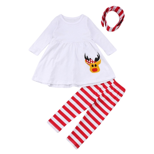 2017 Baby Girl Christmas Dress Clothing Set Babies