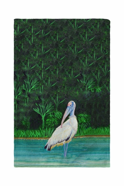 Betsy Drake BT738 30 x 50 in. Dicks Wood Stork Beach Towel