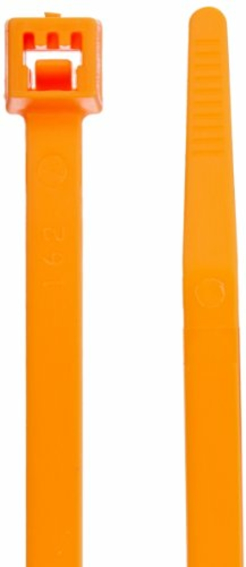 NSI Industries 750-16 8 in. Fluorescent Cable Tie, Orange - 50 lbs