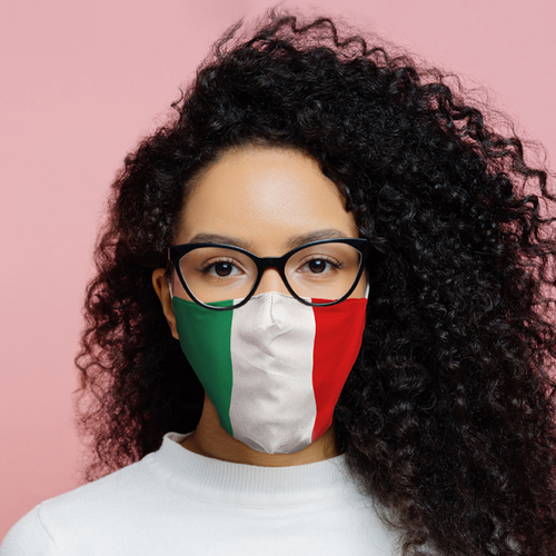 Italian Flag Reusable Face Covering - Large