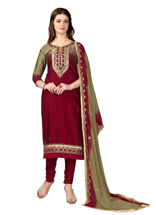 Generic Women's Satin Salwar Material