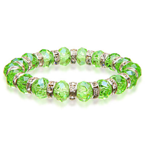 Alexander Kalifano BLUE-BGG-10 Gorgeous Glass Bracelets - Peridot