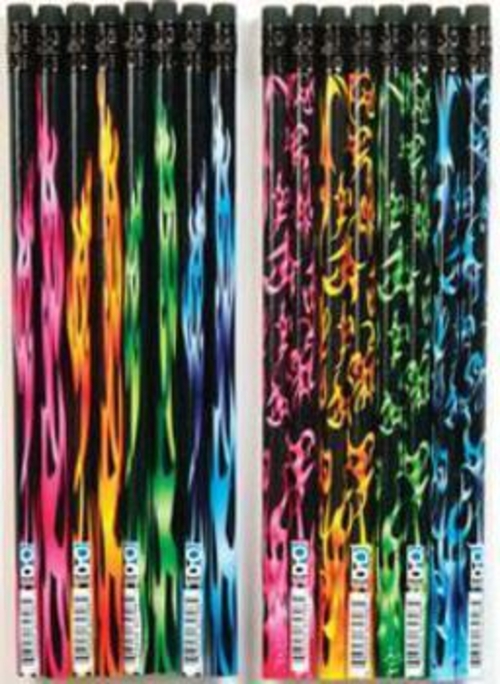 Inferno #2 Pencils - 144 Count, Assorted Designs