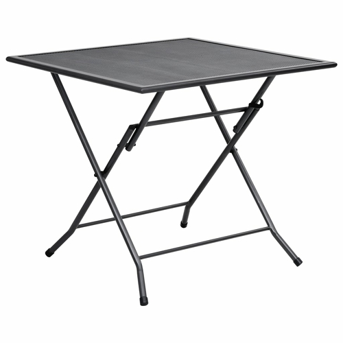 Folding Mesh Table 31.5"x31.5"x28.3" Steel Anthracite