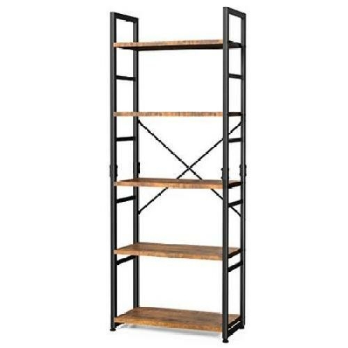 Ladder Shelf Bookcase 5 Tiers Williamspace Bookshelf with Open Storage