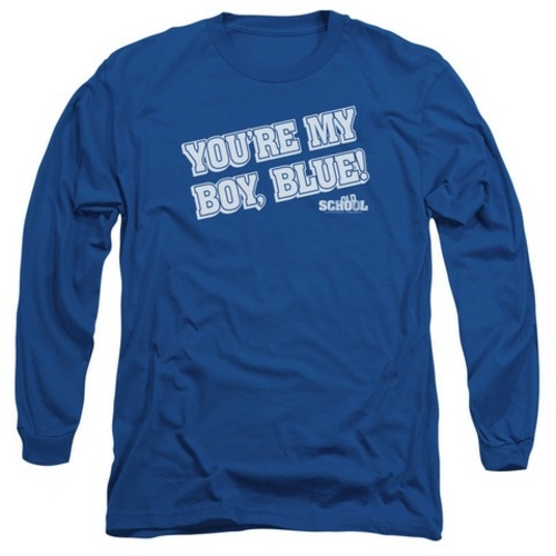 Trevco Old School-My Boy Blue Long Sleeve Adult 18-1 Tee, Royal - 