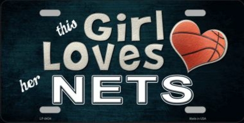 Smart Blonde LP-8434 6 x 12 in. This Girl Loves Her Nets Novelty Metal