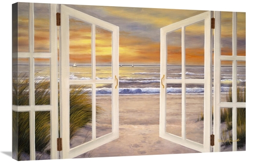 Global Gallery GCS-393941-2436-142 24 x 36 in. Sunset Beach Art Print 