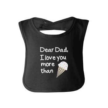 Dear Dad Ice Cream Cotton Baby Bib