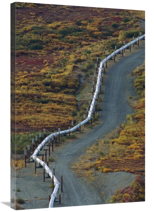 Global Gallery GCS-452843-2436-142 24 x 36 in. Aerial VIew of Oil Pipe