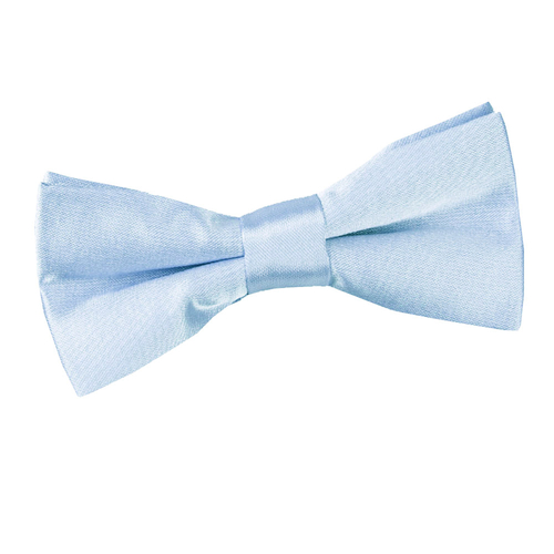 Plain Satin Pre-Tied Bow Tie - Boys - Baby Blue