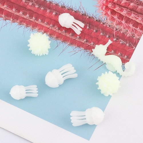 3PCS Silicone Mini Jellyfish Seahorse Puffer Model