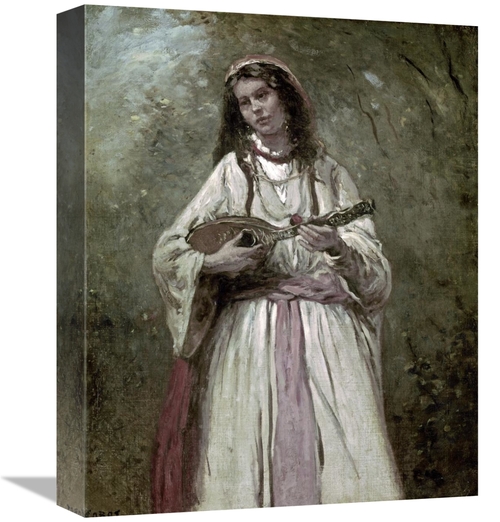 Global Gallery GCS-277119-16-142 16 in. Gypsy Girl with Mandolin Art P