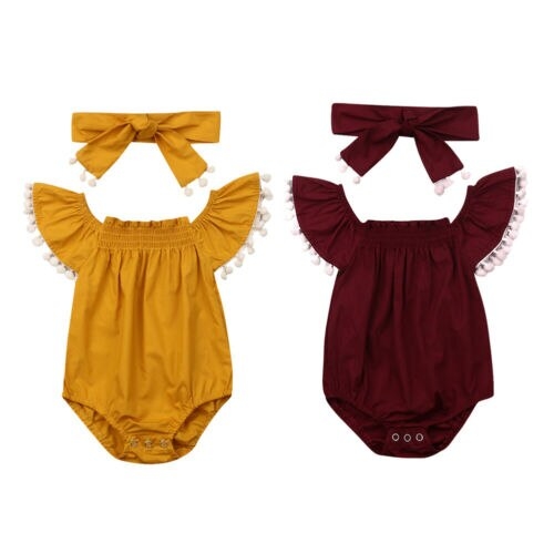 Pudcooco Summer Newborn Baby Girls Ruffle Tassel