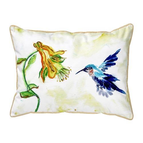Betsy Drake HJ824 16 x 20 in. Hummingbird & Yellow Flower Large Pillow