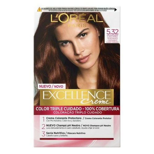 Permanent Dye Excellence L'Oréal Paris AA112600 5.32 Nº 9.0-rubio muy