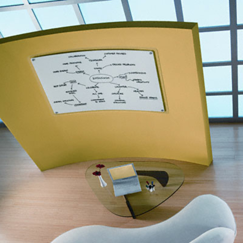 Quartet TM4929 iQTotal Erase Marker Board  49 x 29  White  Translucent