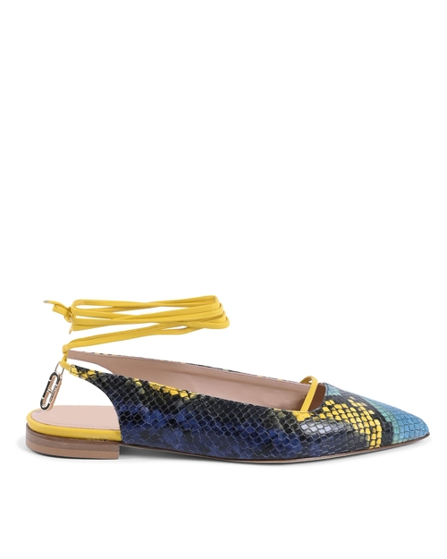 Brenda Flat Python - Blue/Yellow