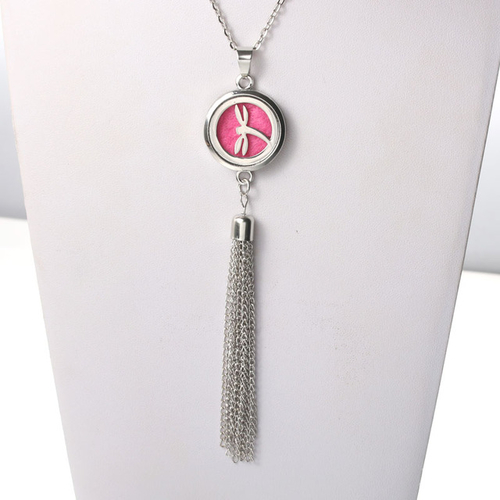 30mm Stainless Steel Tassel Necklace Oil Scent