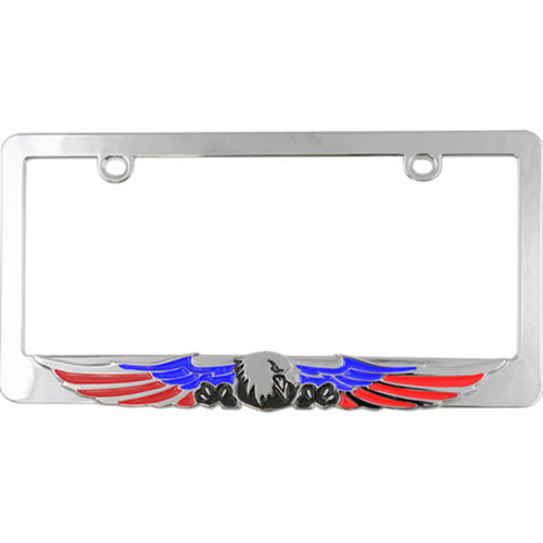 Custom Accessories 8752966 Multi Color Metal Eagle License Plate Frame