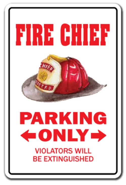 SignMission D-6-Z-FireChief 6 x 9 in. Novelty Sticker - Fire Chief