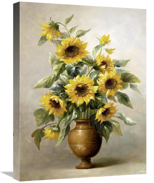 Global Gallery GCS-128096-1824-142 18 x 24 in. Sunflowers in Bronze I 