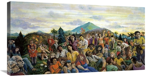 Global Gallery GCS-282749-36-142 36 in. Crowd in A Landscape Art Print