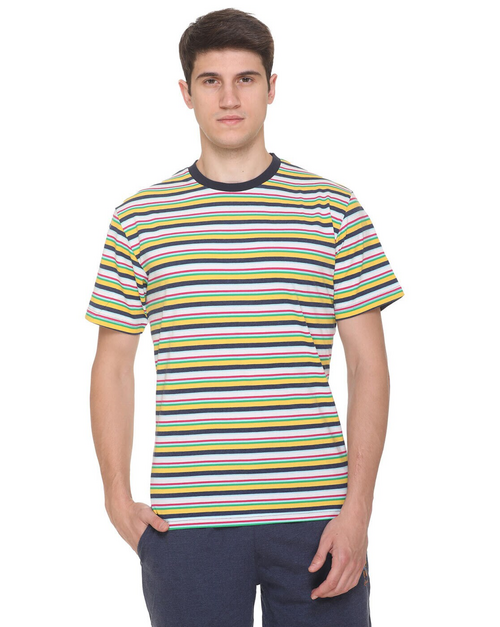 Regular Fit Striped Crew-Neck T-Shirt