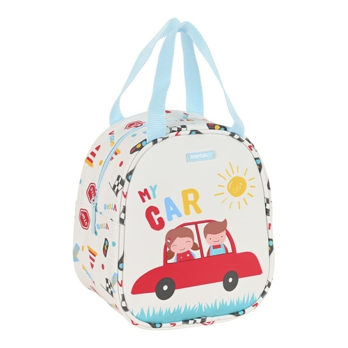 Thermal Lunchbox Safta My car White Multicolour (19 x 22 x 14 cm)