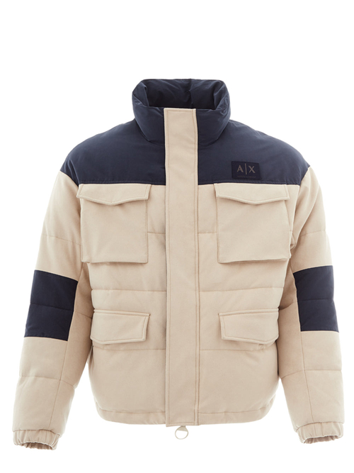 Spocket Dropship Armani Exchange Beige Puffy Jacket with