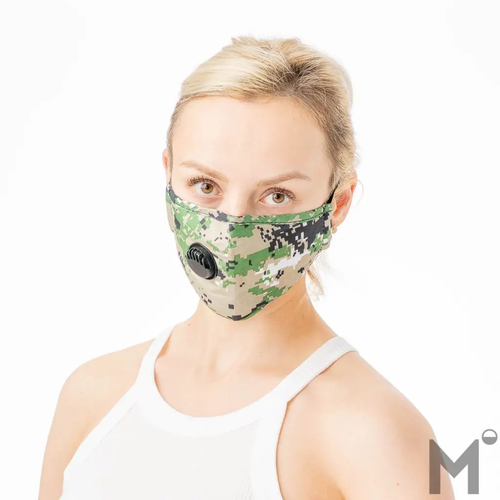 Camo Pixel Face Mask with Valve