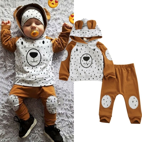 Pudcoco Autumn Newborn kids Baby Boy Girl Bear