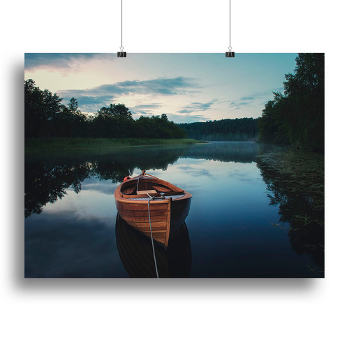 Boat In Fog Canvas Print or Poster