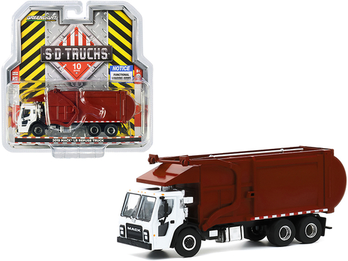 2019 Mack LR Refuse Garbage Truck White and Burgundy \S.D. Trucks\"