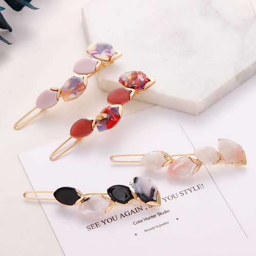 Ins New Women Elegant Flower Acetate Hairpin