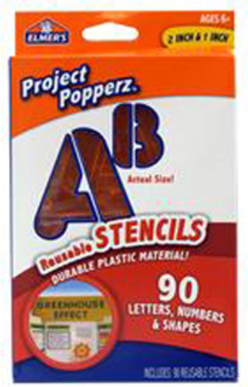 Art Supplies E3062 Project Popperz - Plastic Stencils