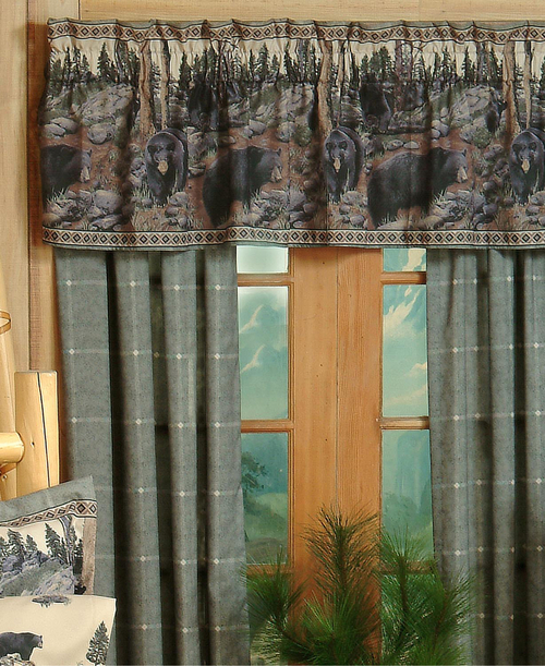 VISI-ONE - Blue Ridge Trading - The Bears - Rod Pocket Curtains