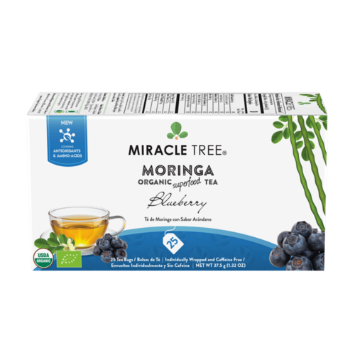 Miracle Tree's Organic Moringa Tea, Blueberry