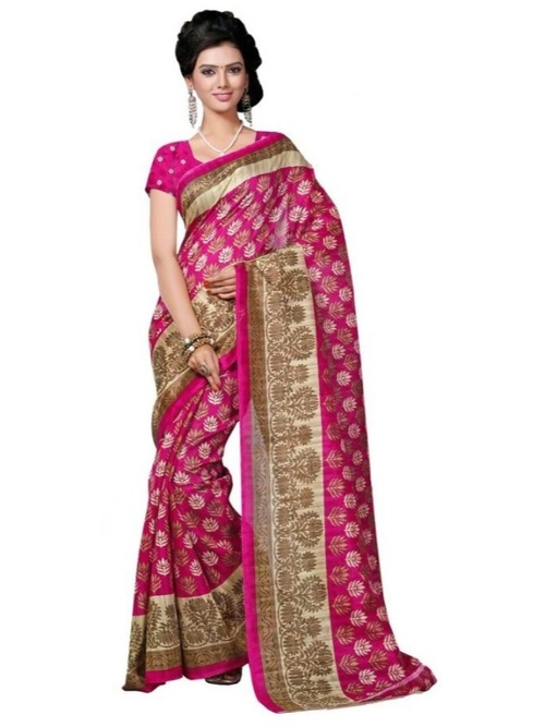 Printed Bhagalpuri Art Silk Saree