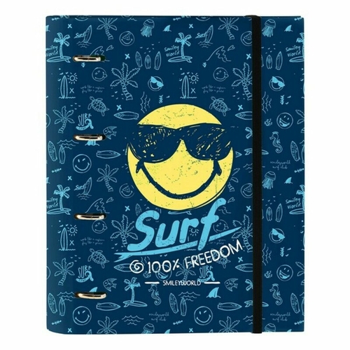 Ring binder Smiley 512092666 Dark blue Light Blue (27 x 32 x 3.5 cm)