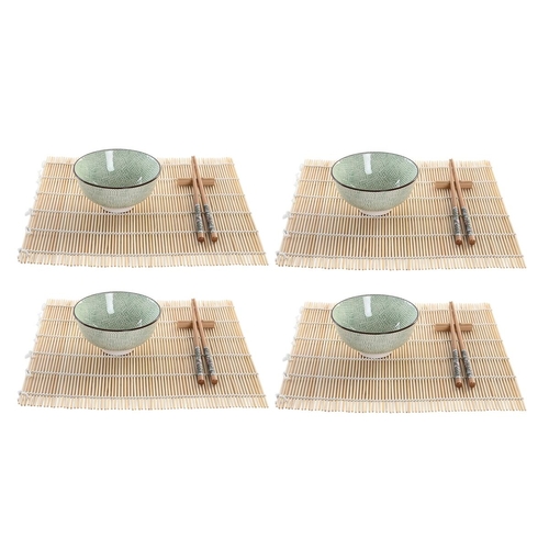 Sushi Set DKD Home Decor 14,5 x 14,5 x 35 cm Stoneware Oriental (16