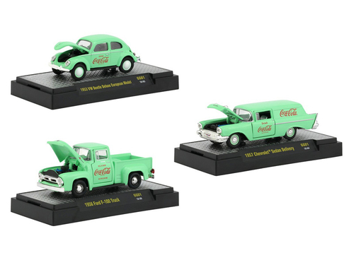 \Coca-Cola\" Green Set of 3 Cars Limited Edition to 4800 pieces