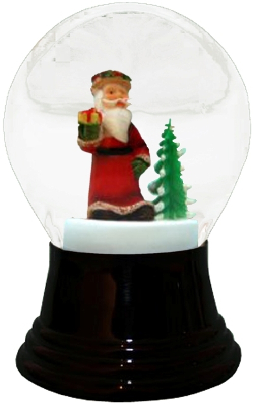 Alexander Taron PR1552 Perzy Snowglobe  Medium Santa with tree