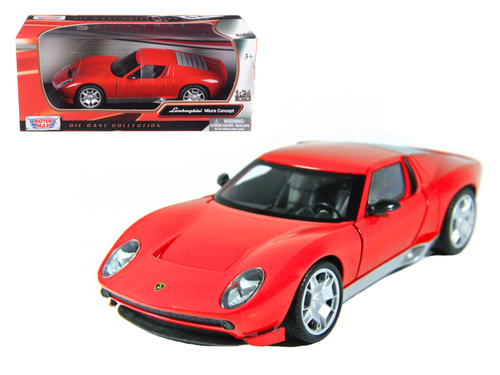 Lamborghini Miura Concept Red 1/24 Diecast Car Model by Motormax