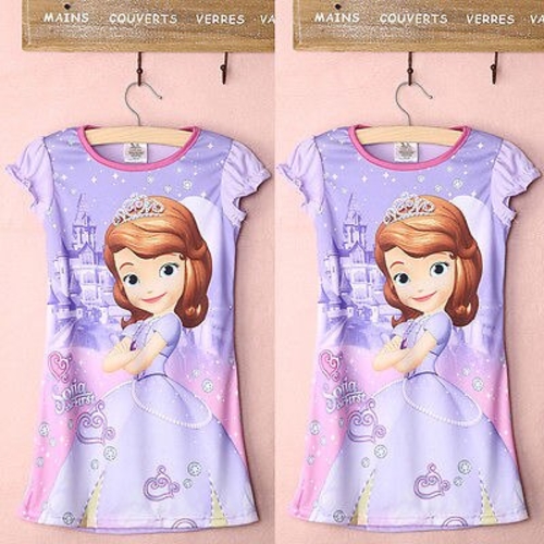 2016 New Arrival Kids Baby Girls Purple Cartoon